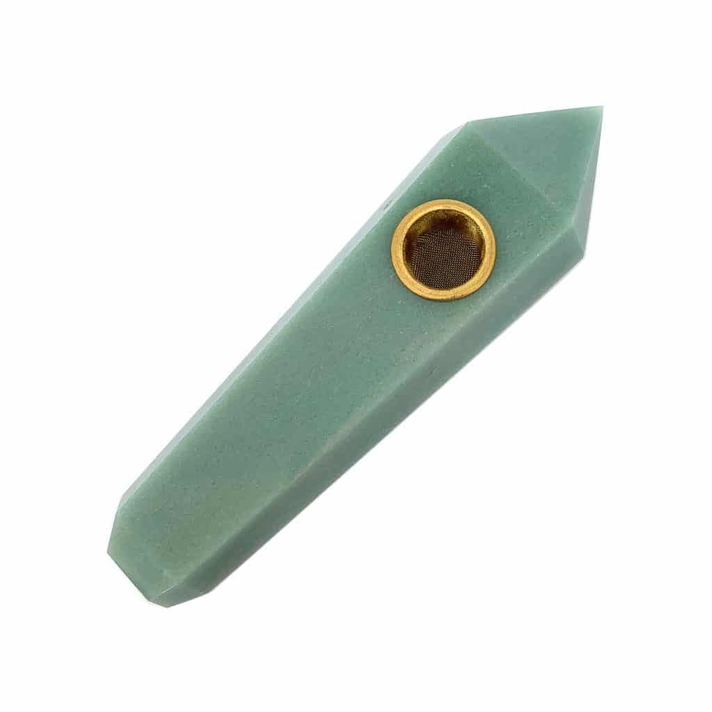 Green Aventurine crystal pipe
